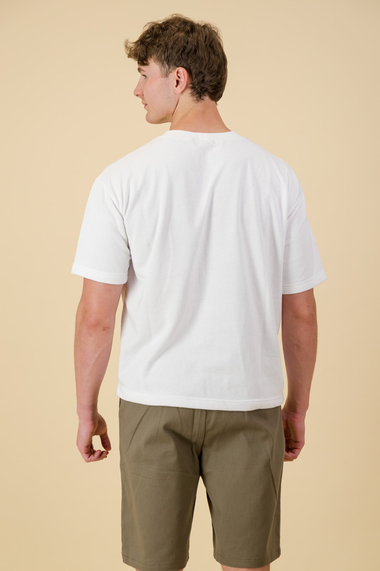 Cotton Fleece Boxy T-Shirt White