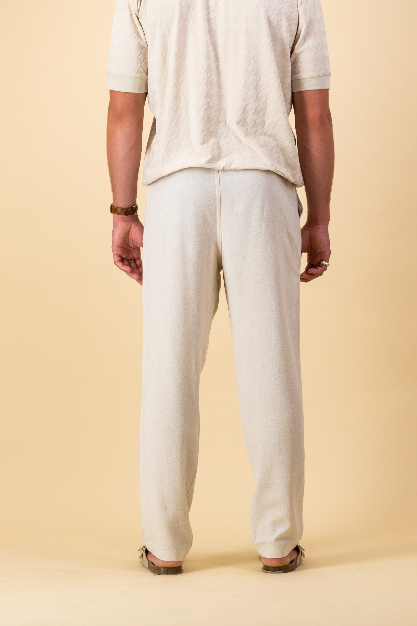 Linen Viscose Comfort Pants Oatmeal