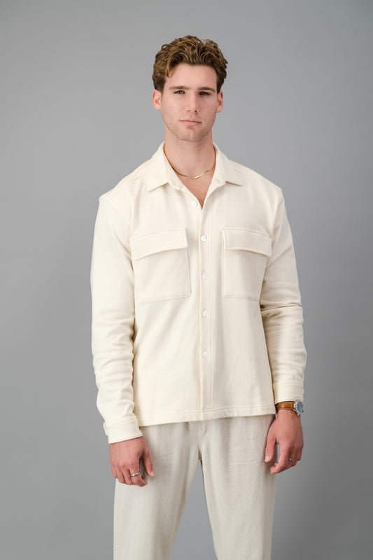 Overshirt Wool Blend Off-White