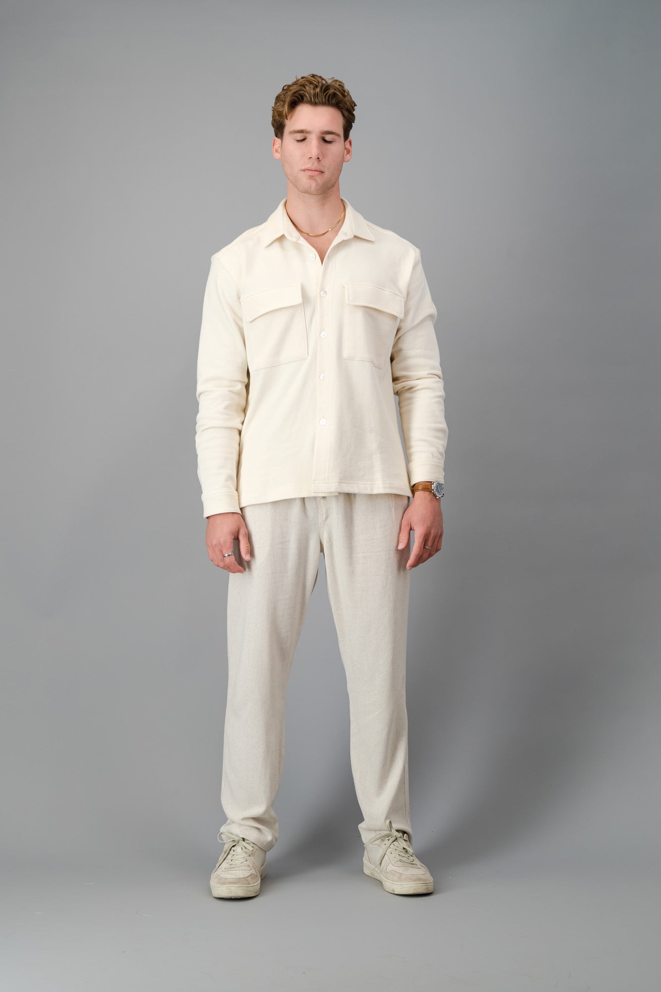 Overshirt Wool Blend Off-White