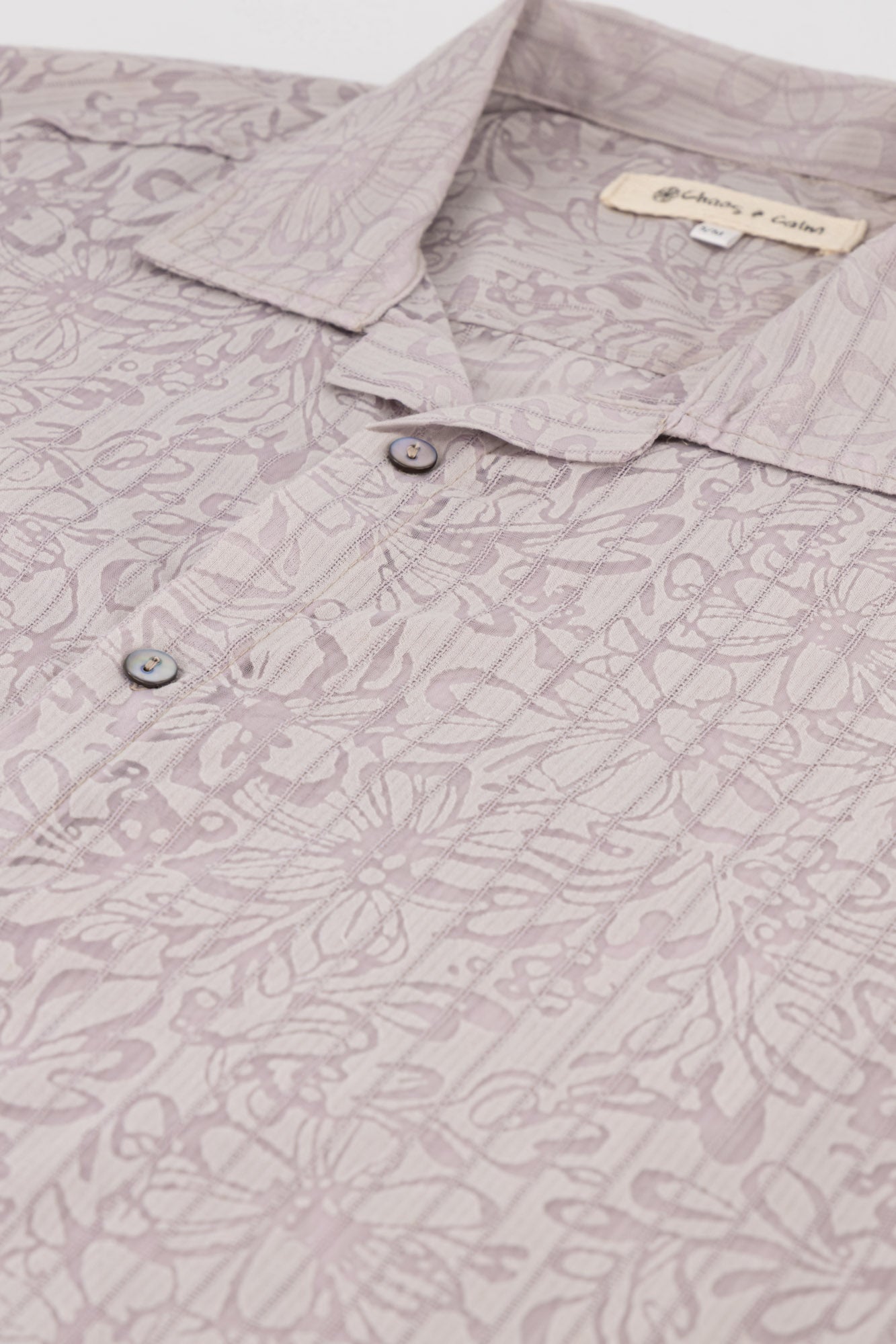 Poly-cotton Burnout Shirt Lilac Grey