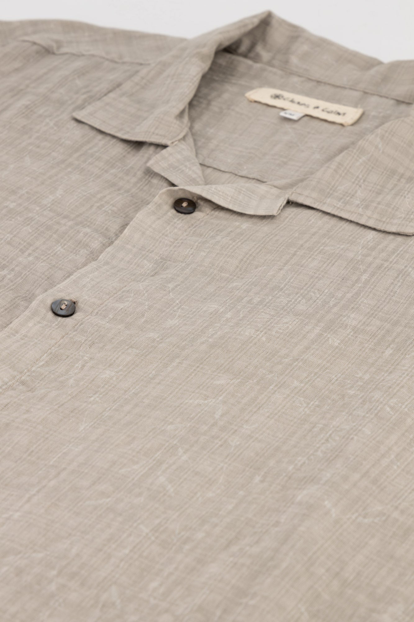 Poly-cotton Burnout Shirt Taupe