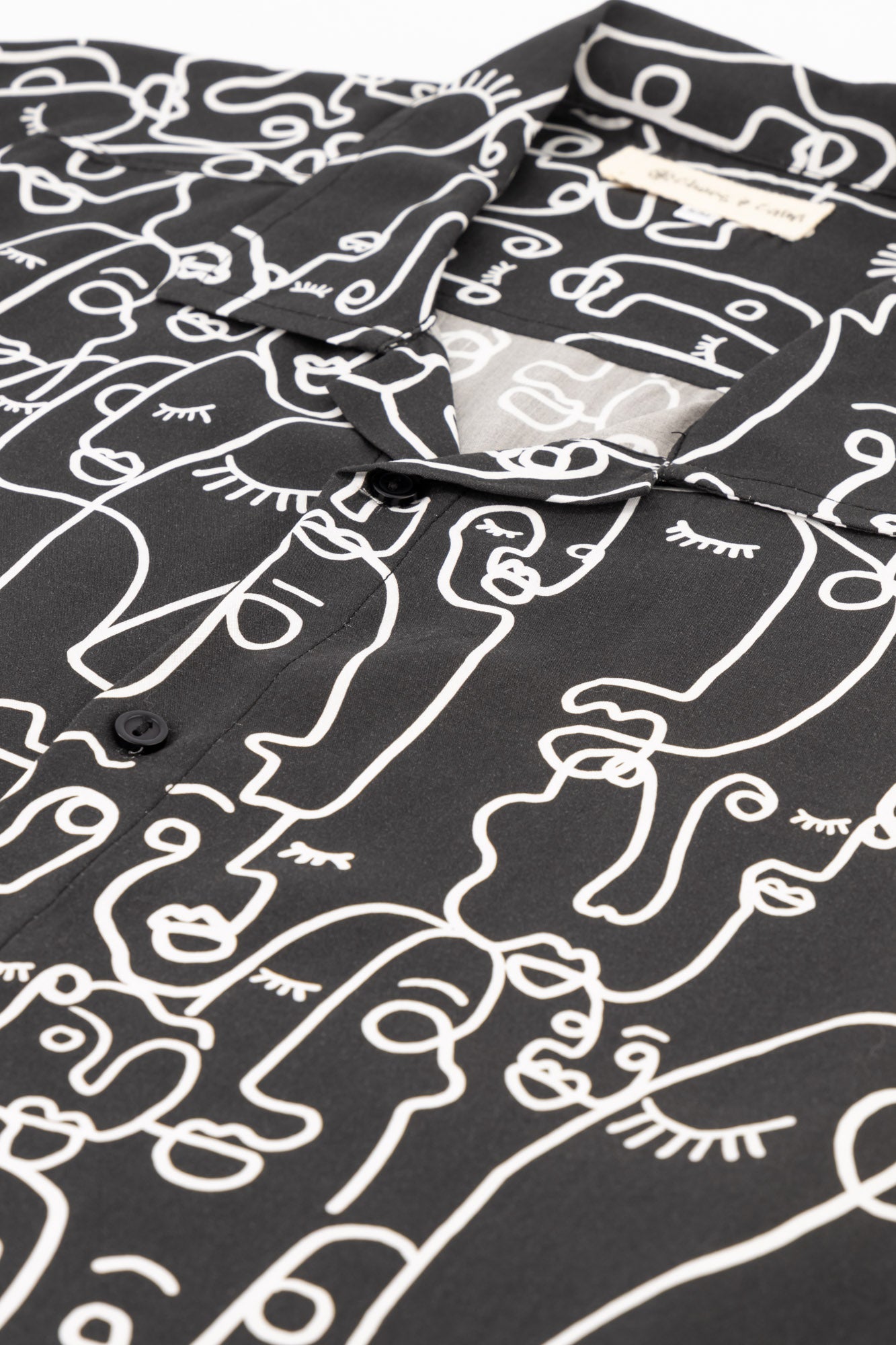 Viscose Printed Shirt Faces B+W