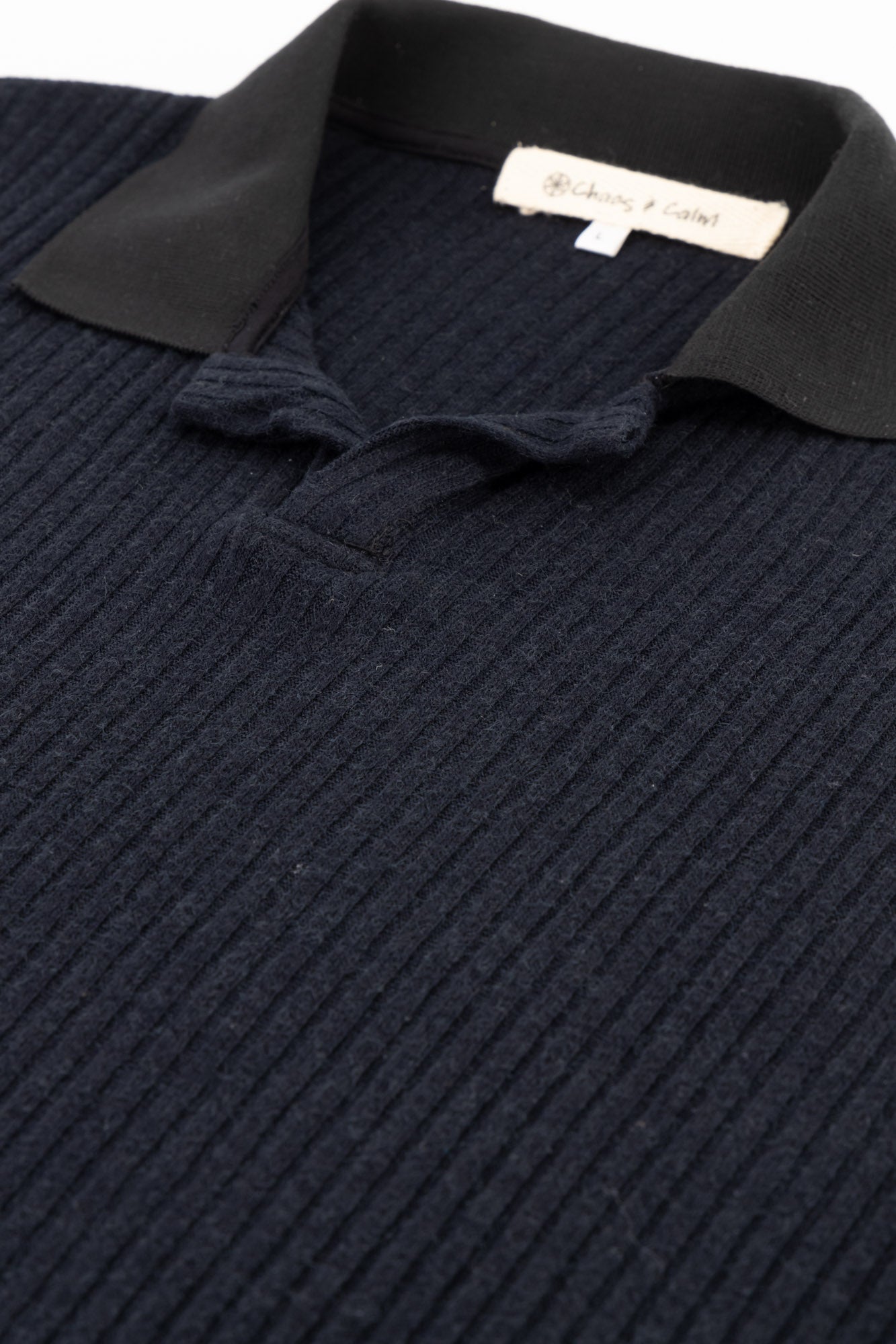 Polo Rayon-rich Rib Black SS