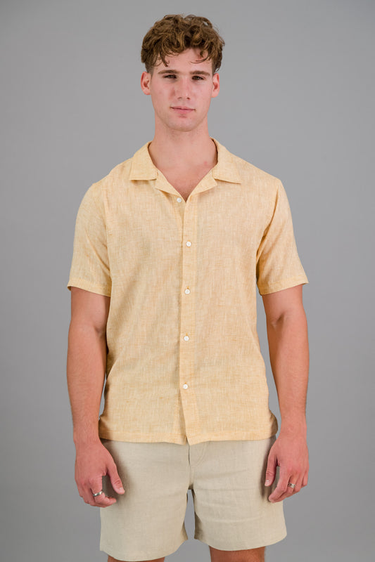 Indian cotton Marle Shirt Mustard