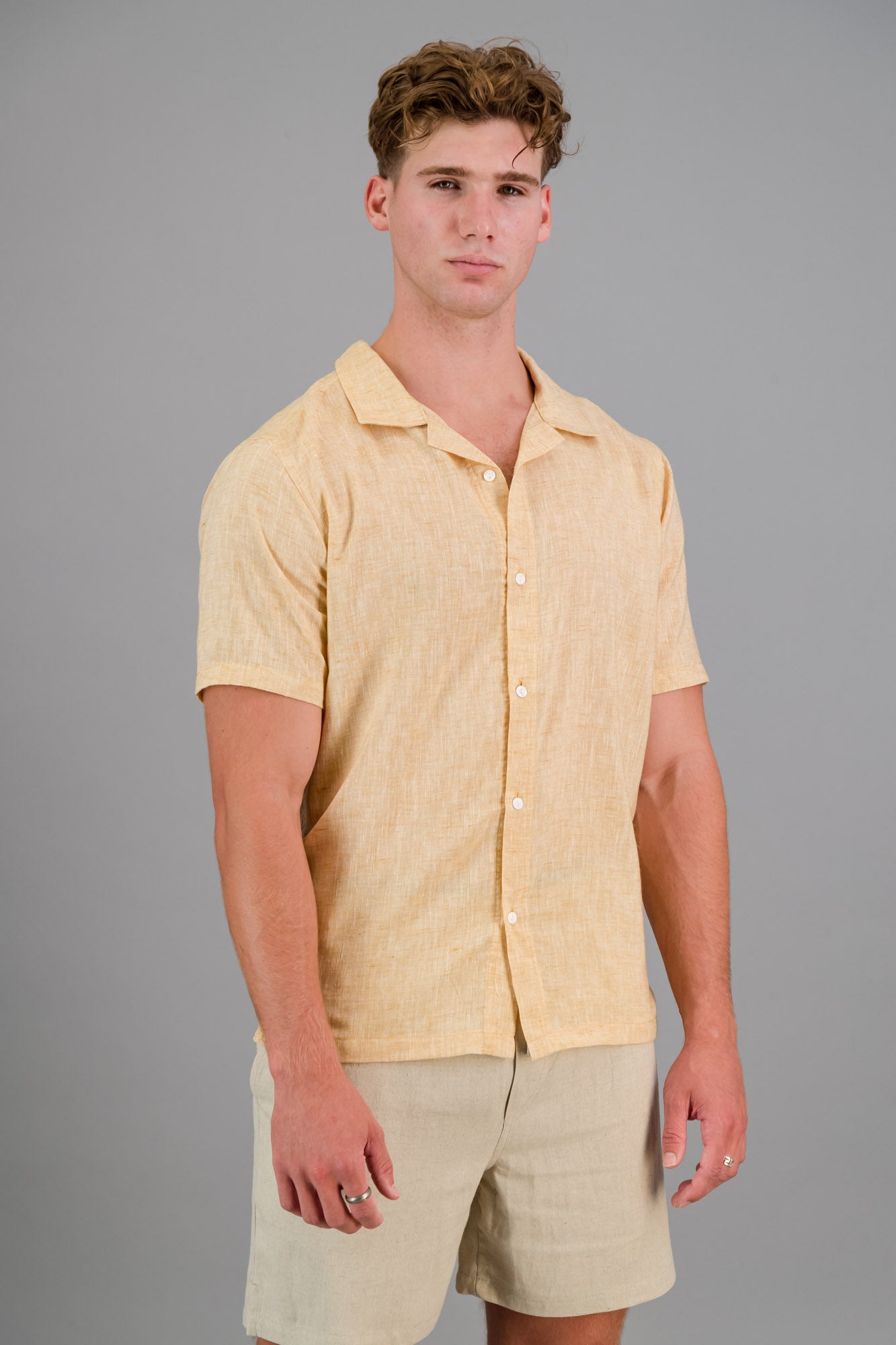 Indian cotton Marle Shirt Mustard