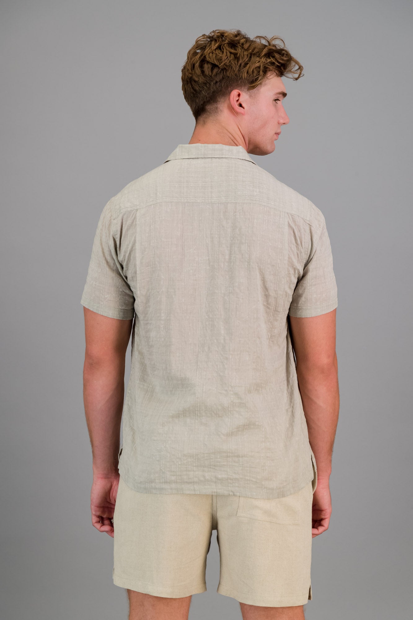 Poly-cotton Burnout Shirt Taupe