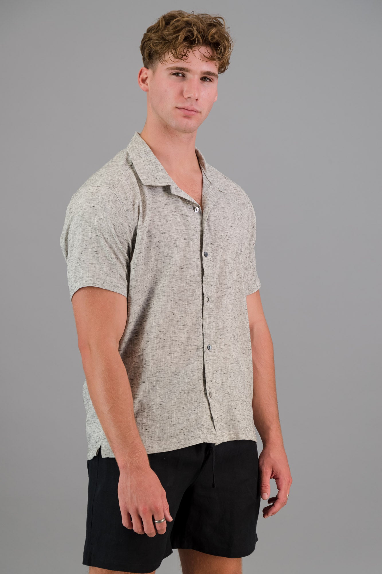 Indian cotton Marle Shirt Grey