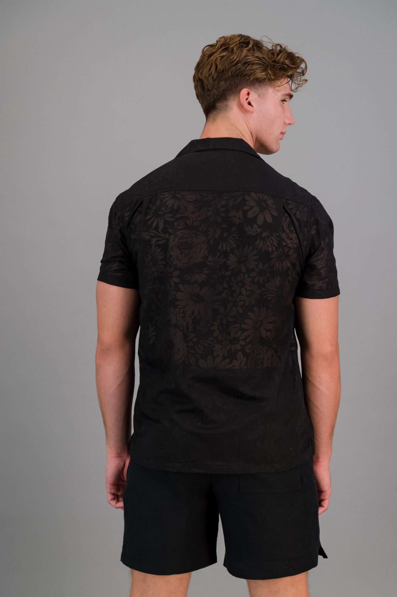 Poly-cotton Burnout Shirt Black