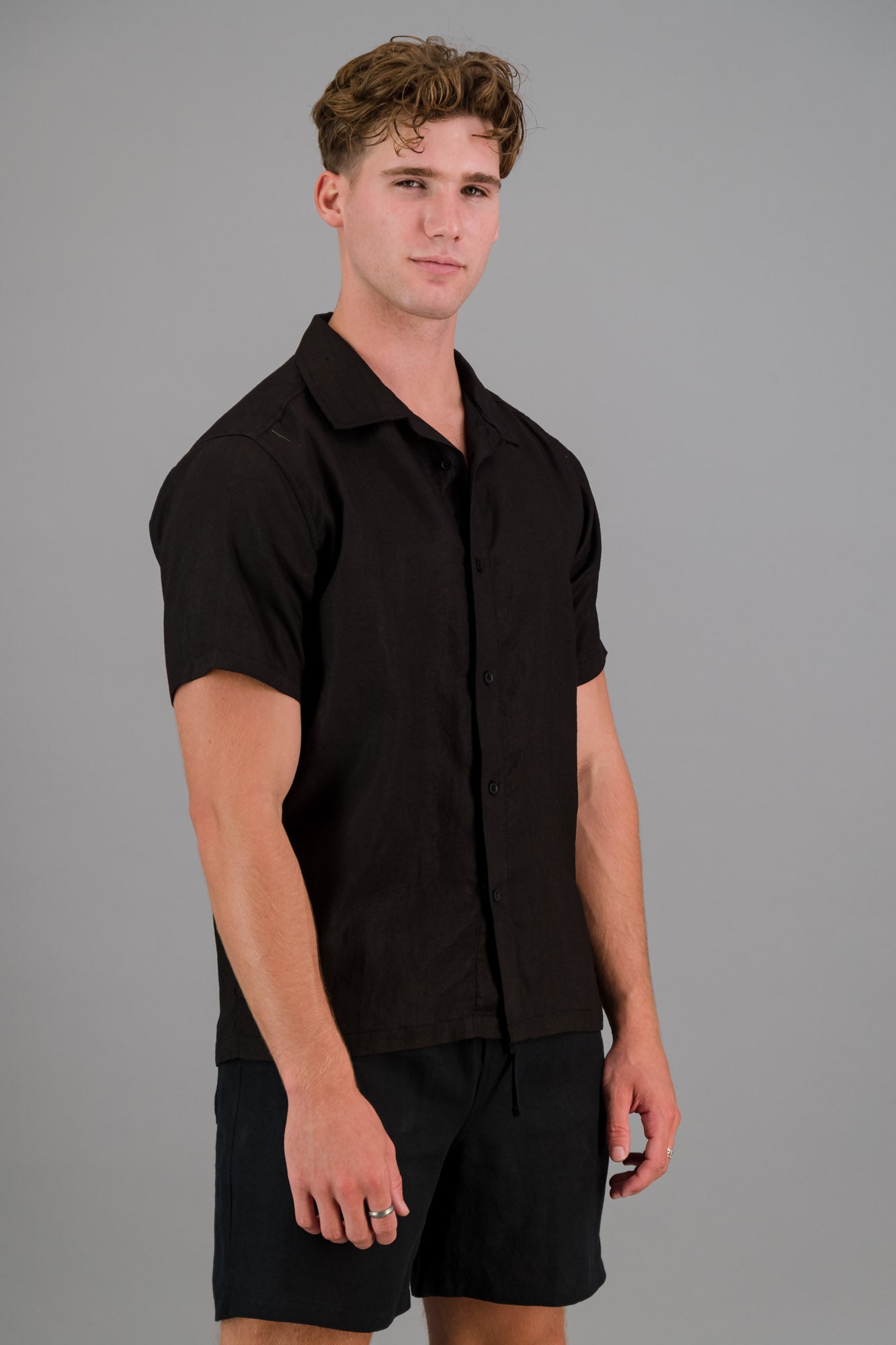 Linen Shirt Black