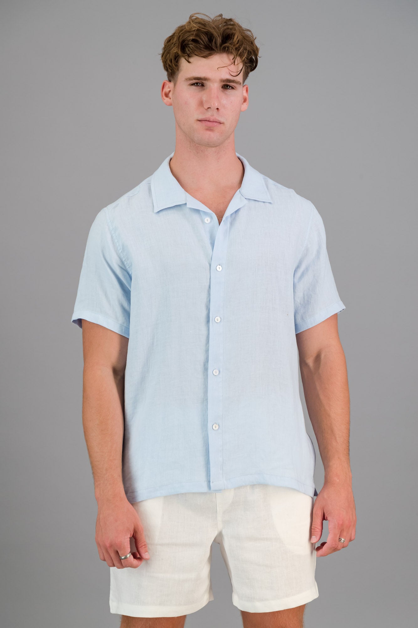 Linen Shirt Ice Blue