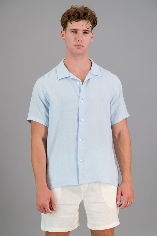 Linen Shirt Ice Blue