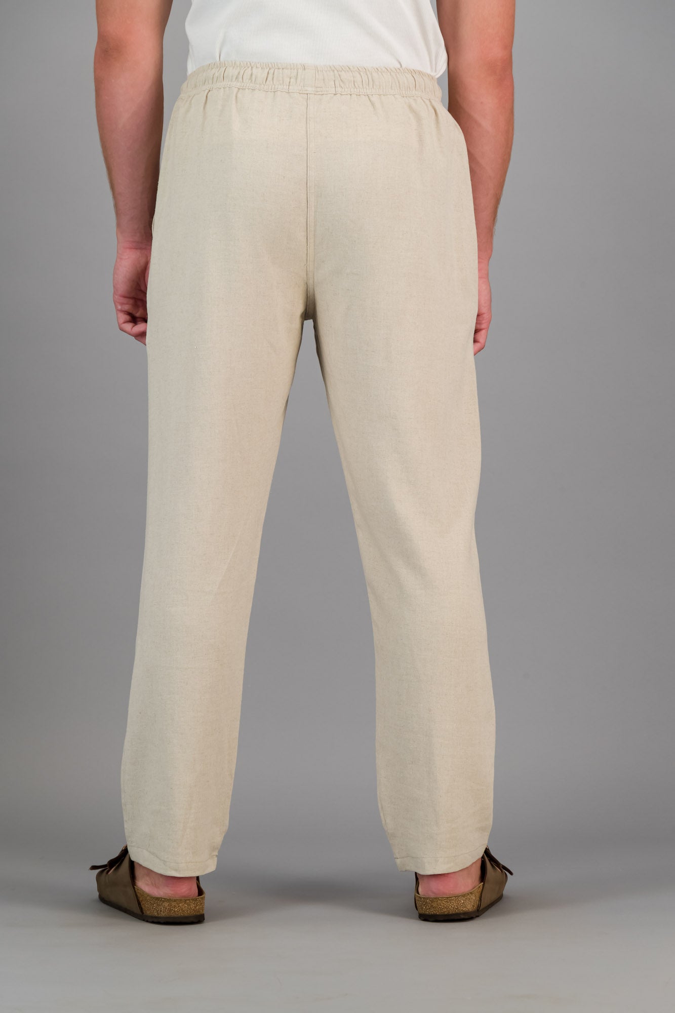 Linen Viscose Comfort Pants Oatmeal