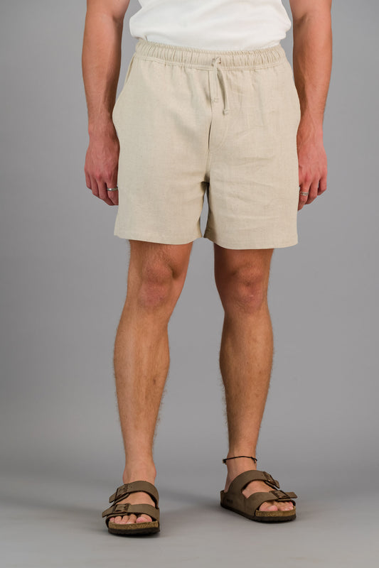 Linen Viscose Shorts Oatmeal