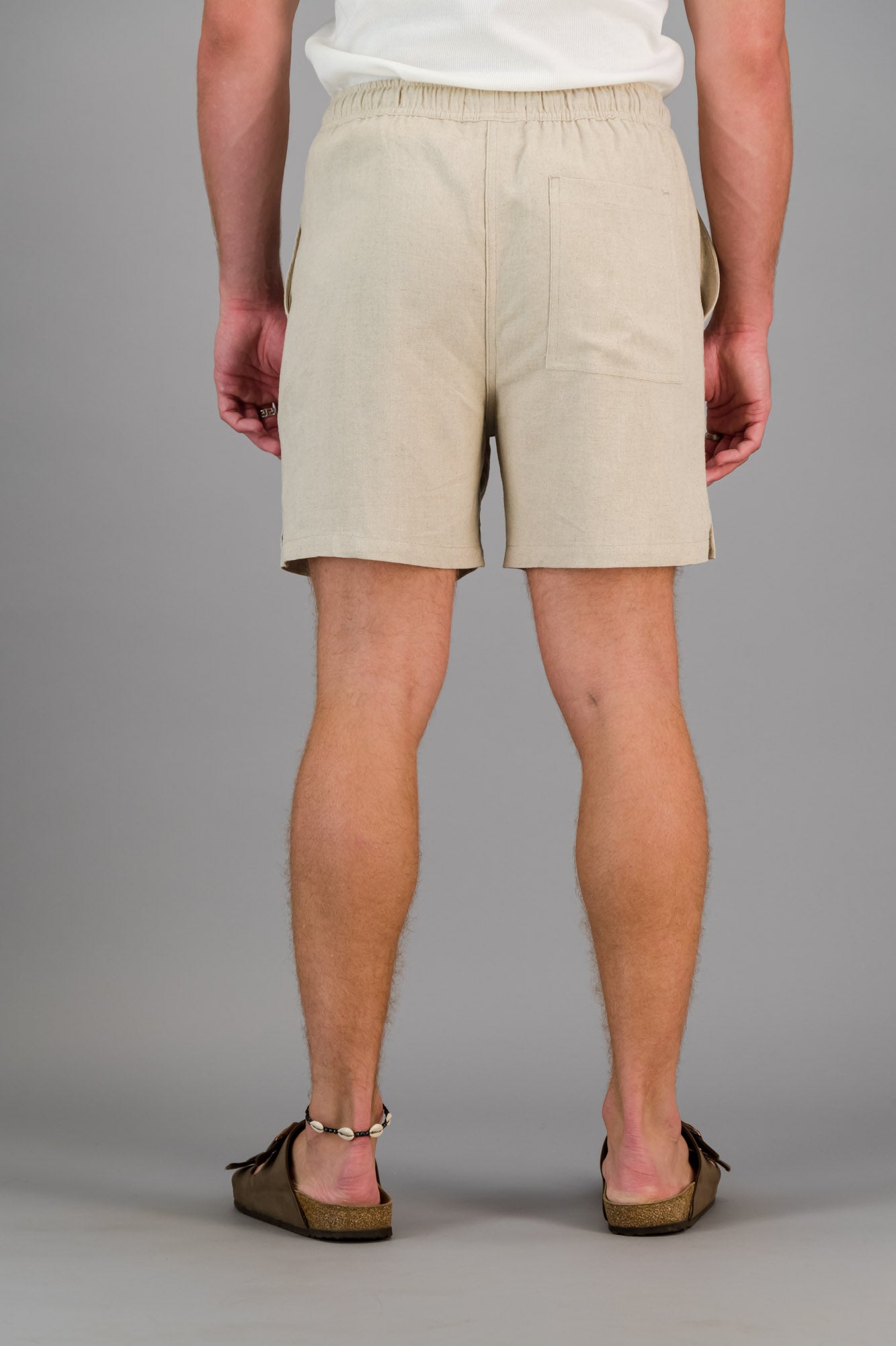 Linen Viscose Shorts Oatmeal