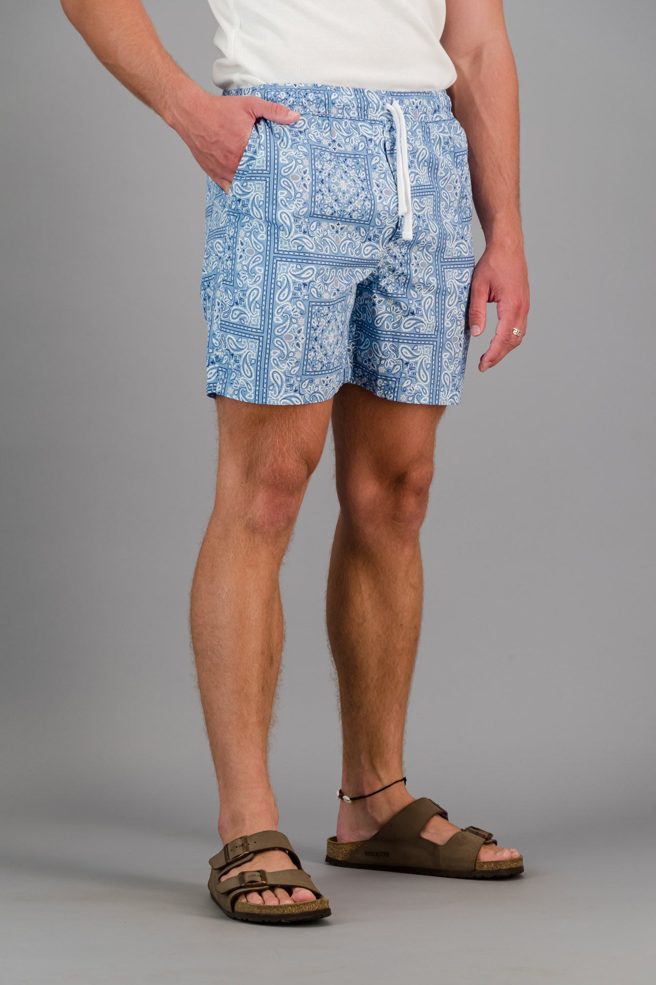 Poly-cotton Shorts Blue Bandana