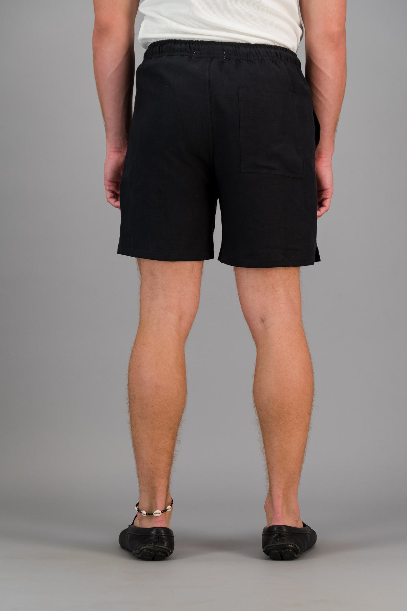 Linen Shorts Black