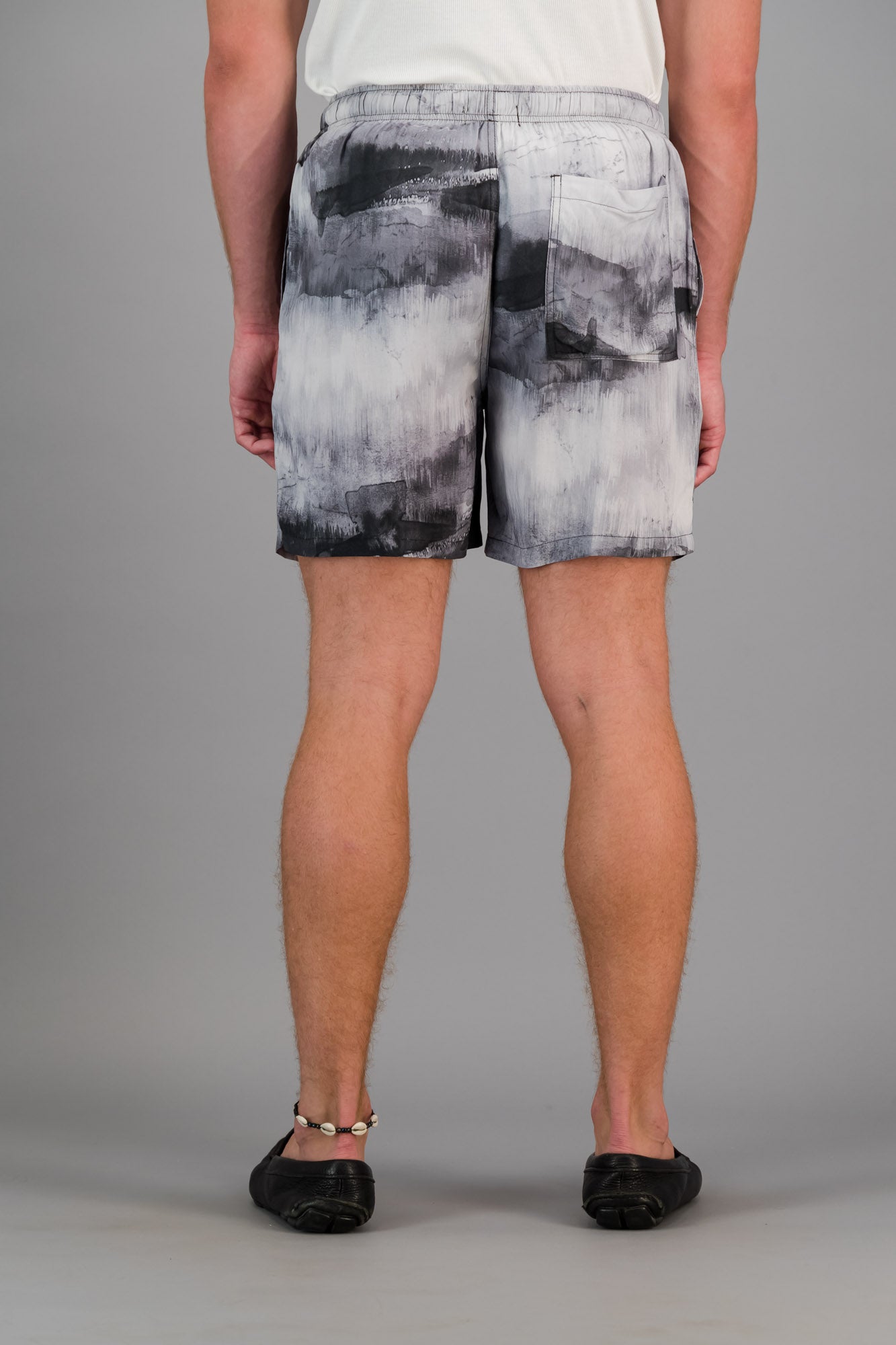 Viscose Shorts Grey Marble