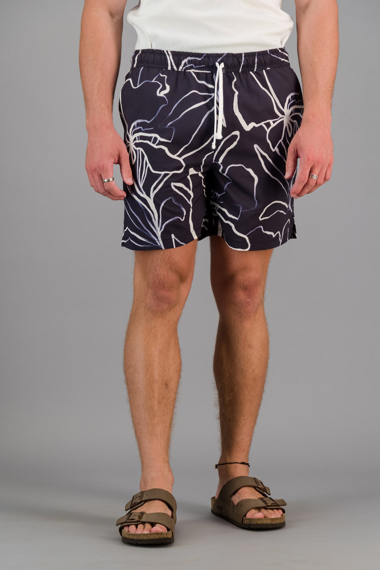 Poly-cotton Shorts Navy Marble