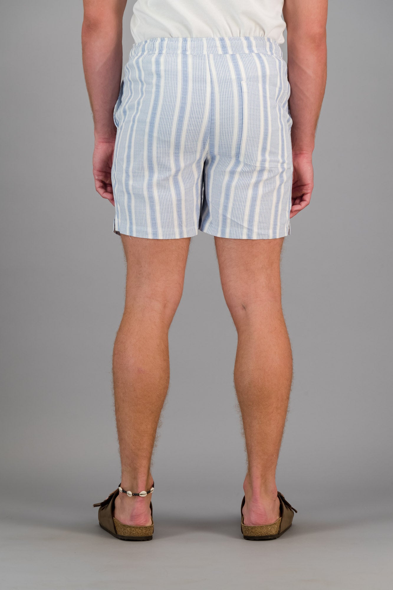 Linen Viscose Shorts Beach Stripe