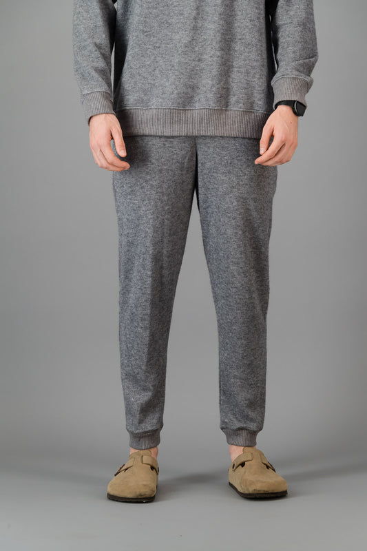 Cashmere-Feel Sweatpants (Grey)