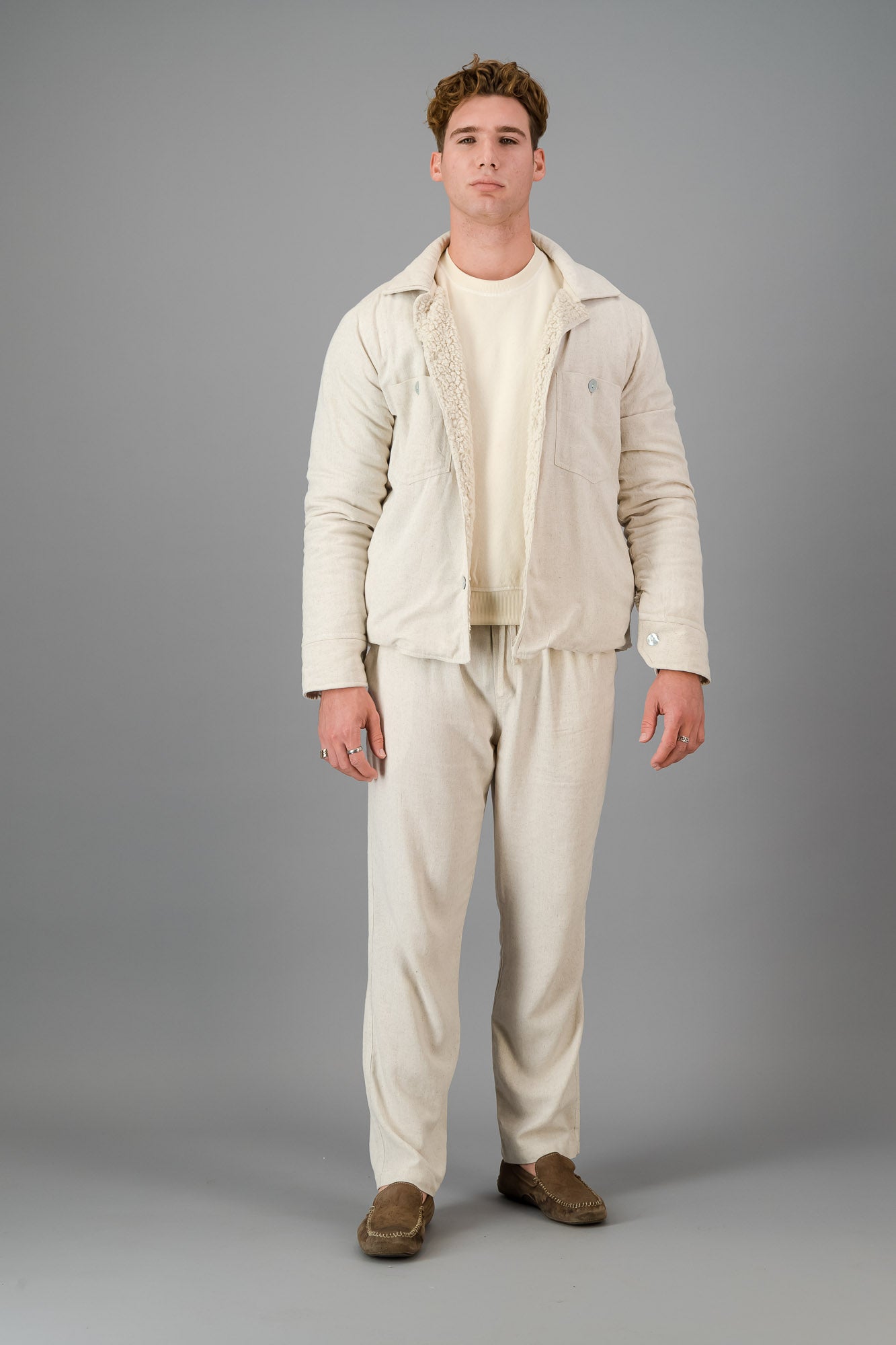 Shacket Linen Viscose Oatmeal