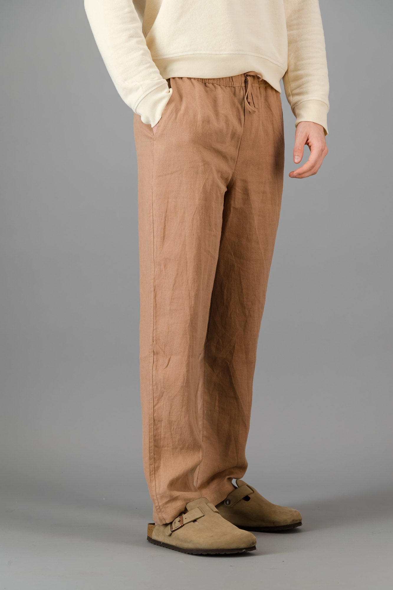 Linen Comfort Pants Mocha