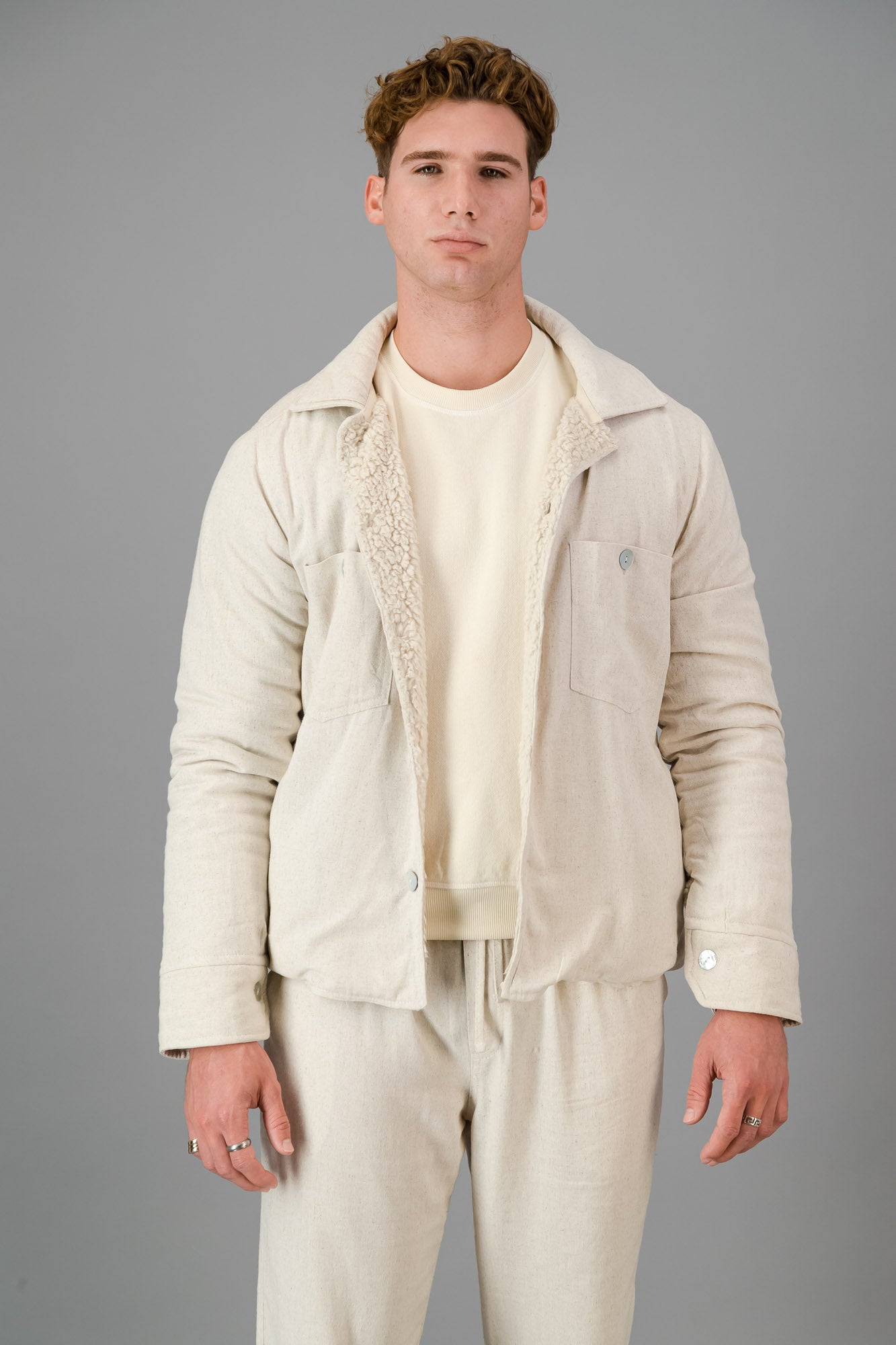 Shacket Linen Viscose Oatmeal