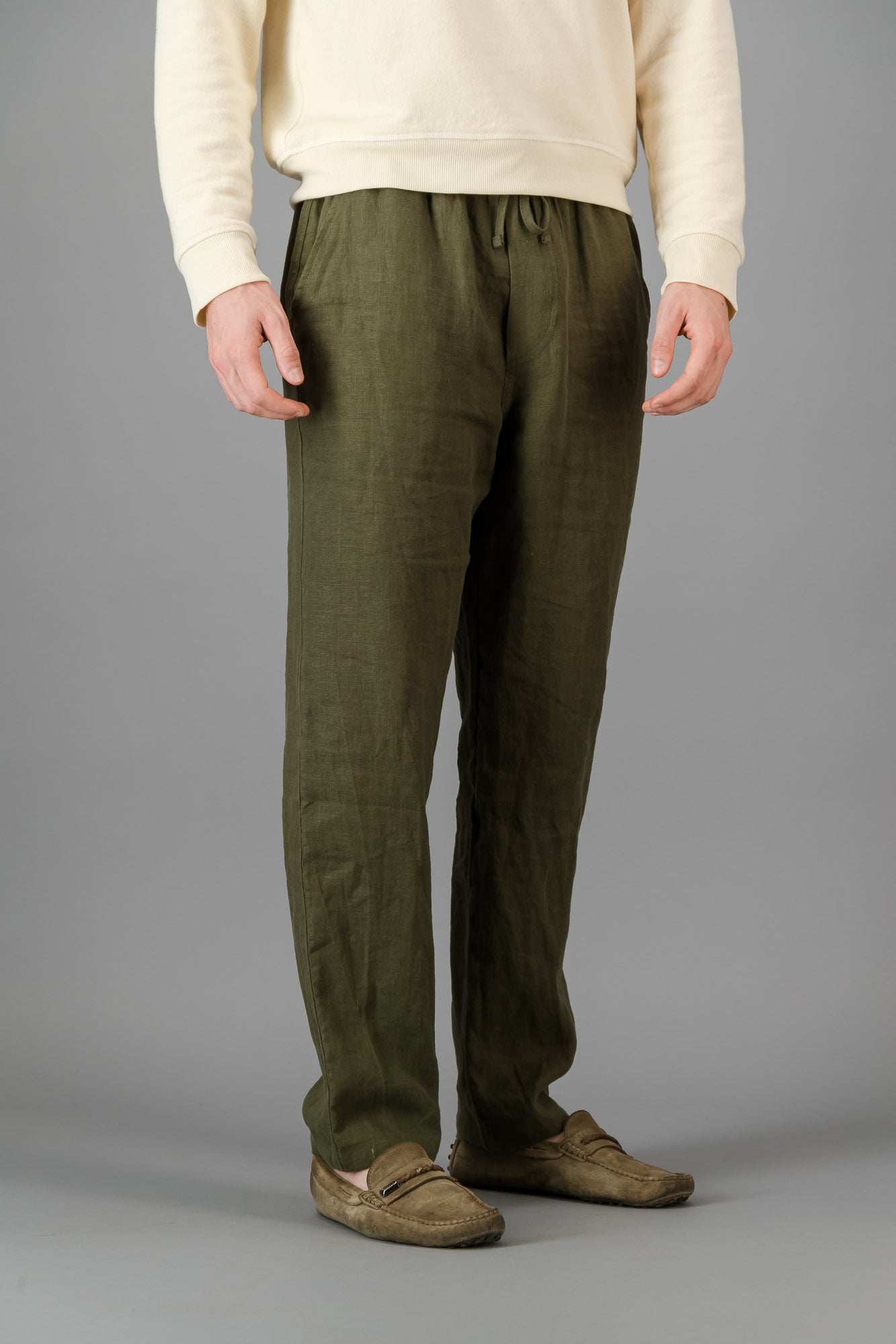 Linen Comfort Pants Olive