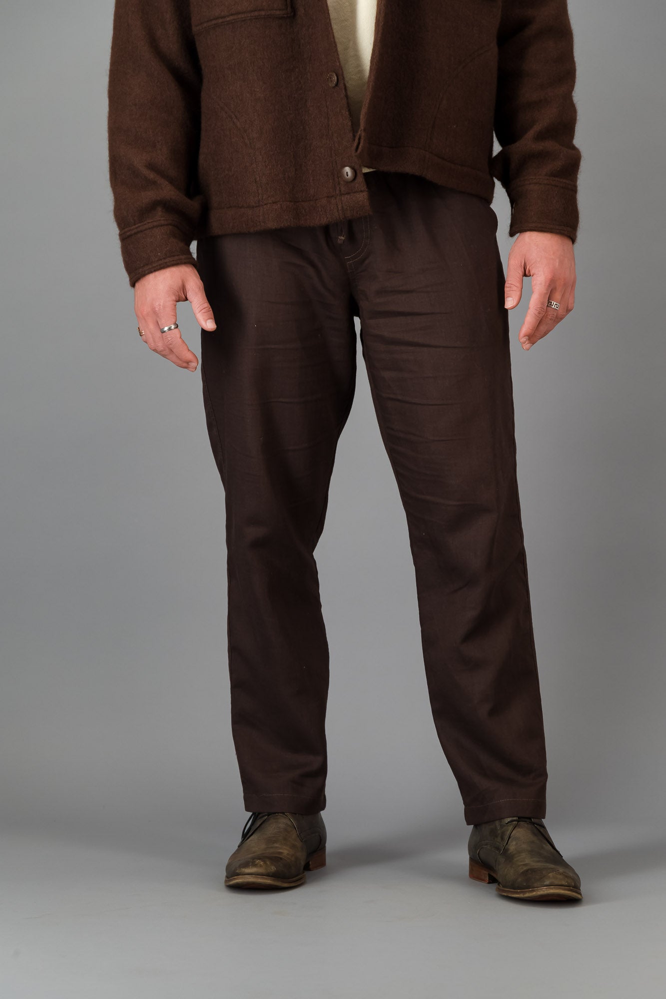 Linen Comfort Pants Chocolate