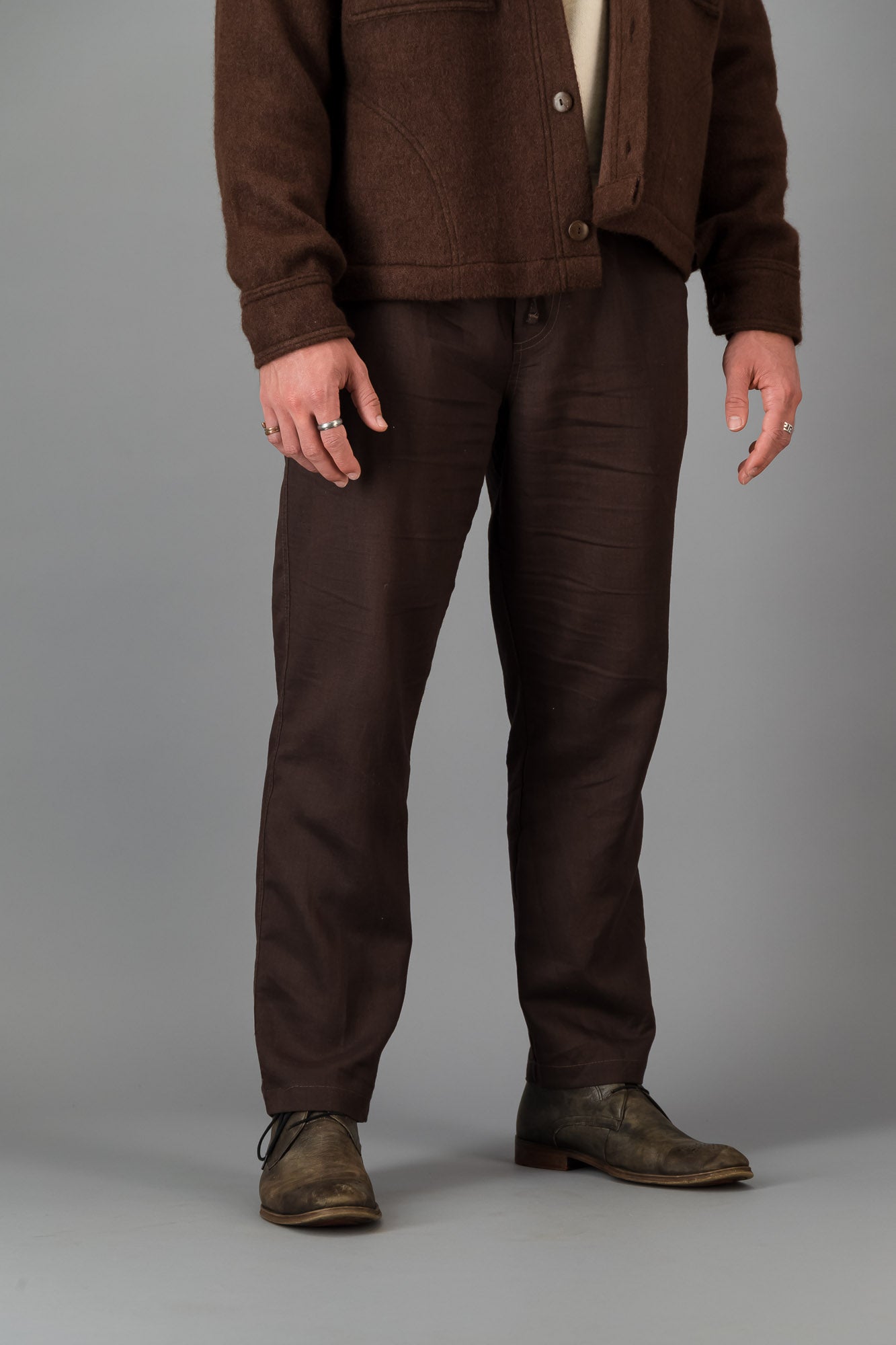 Linen Comfort Pants Chocolate