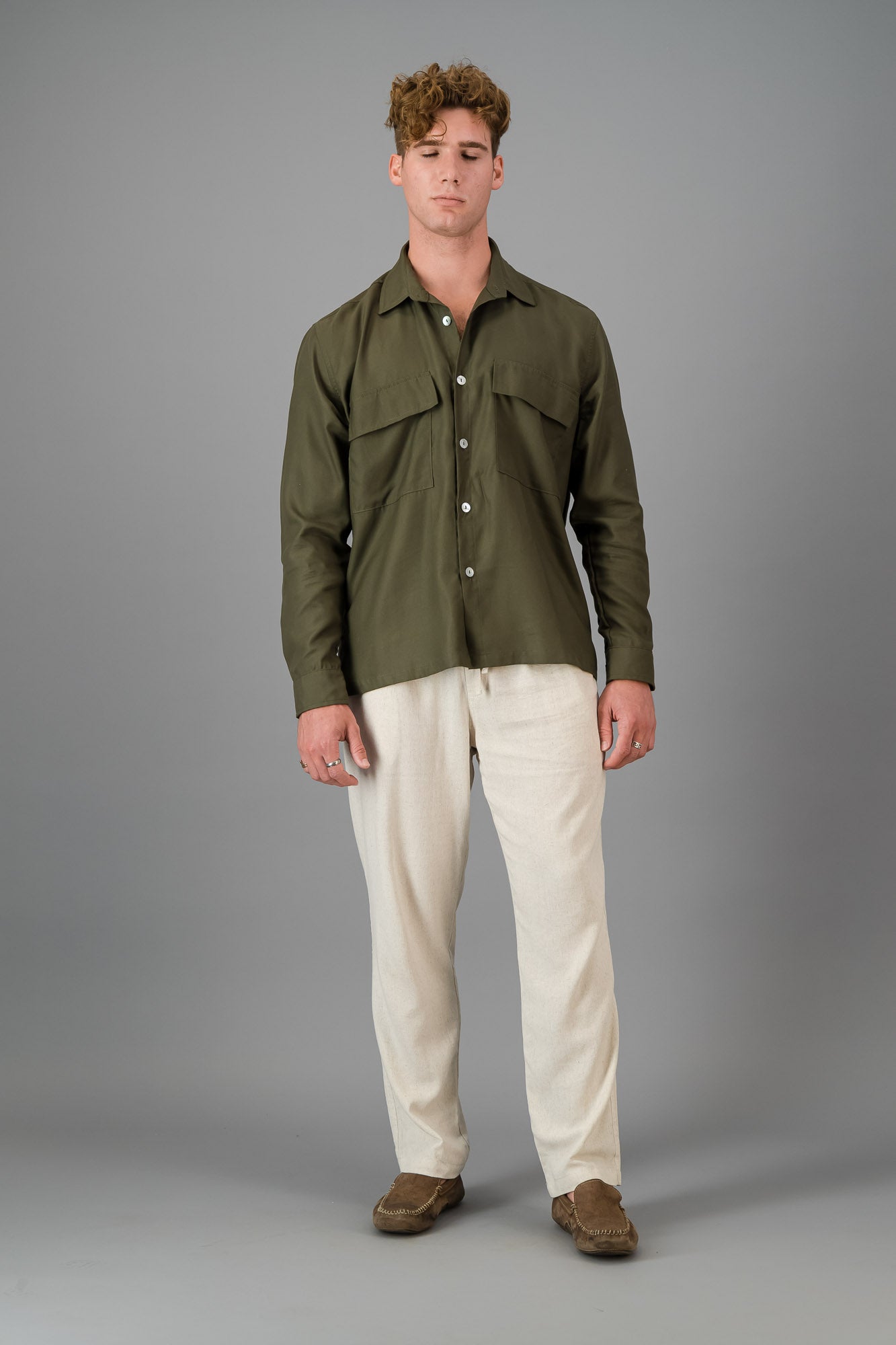 Overshirt Olive Tencel