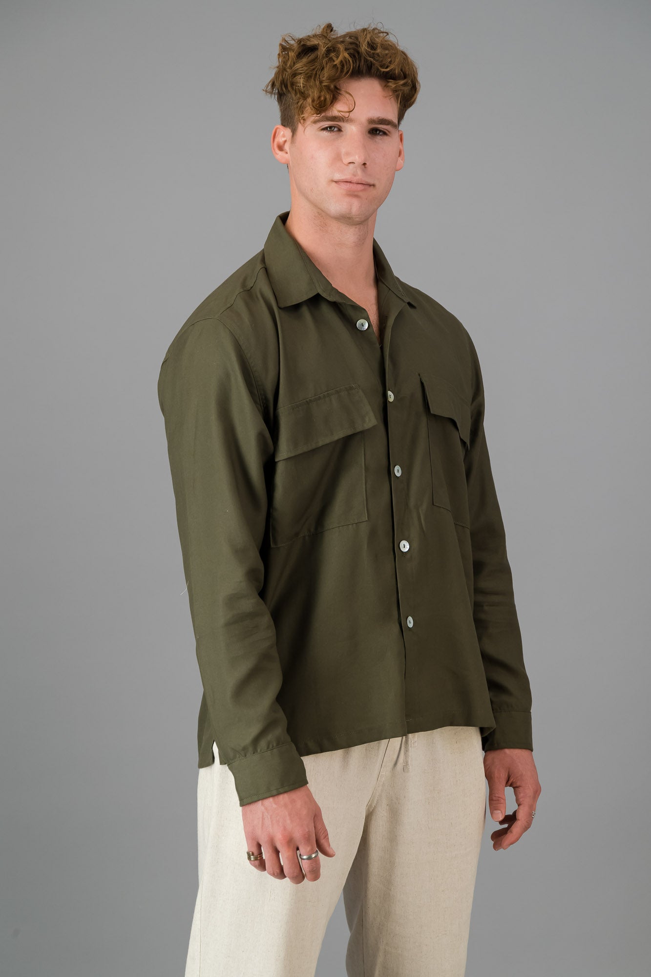 Overshirt Olive Tencel