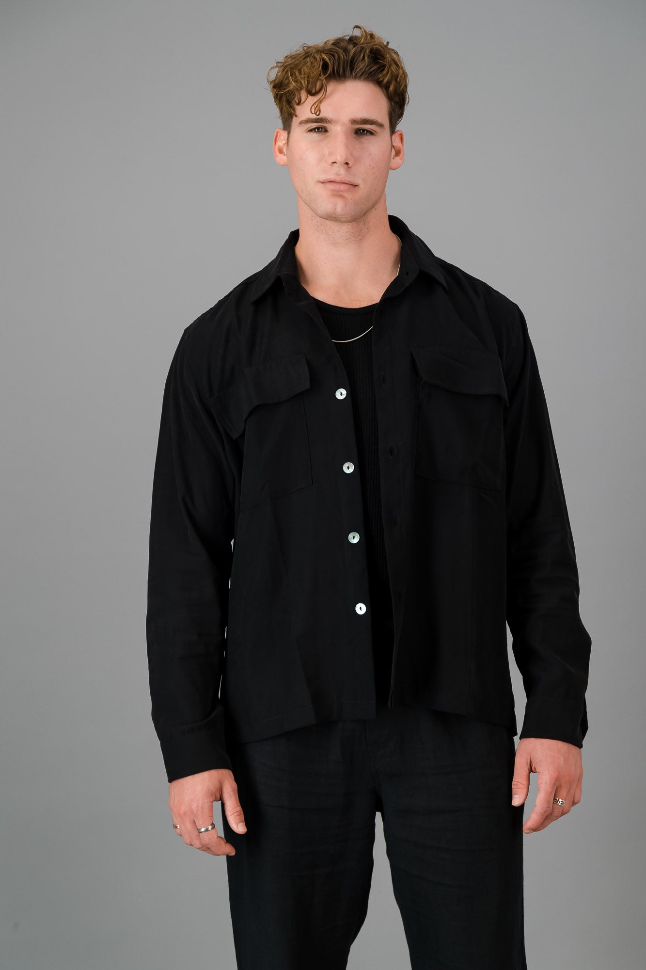 Overshirt Black Tencel