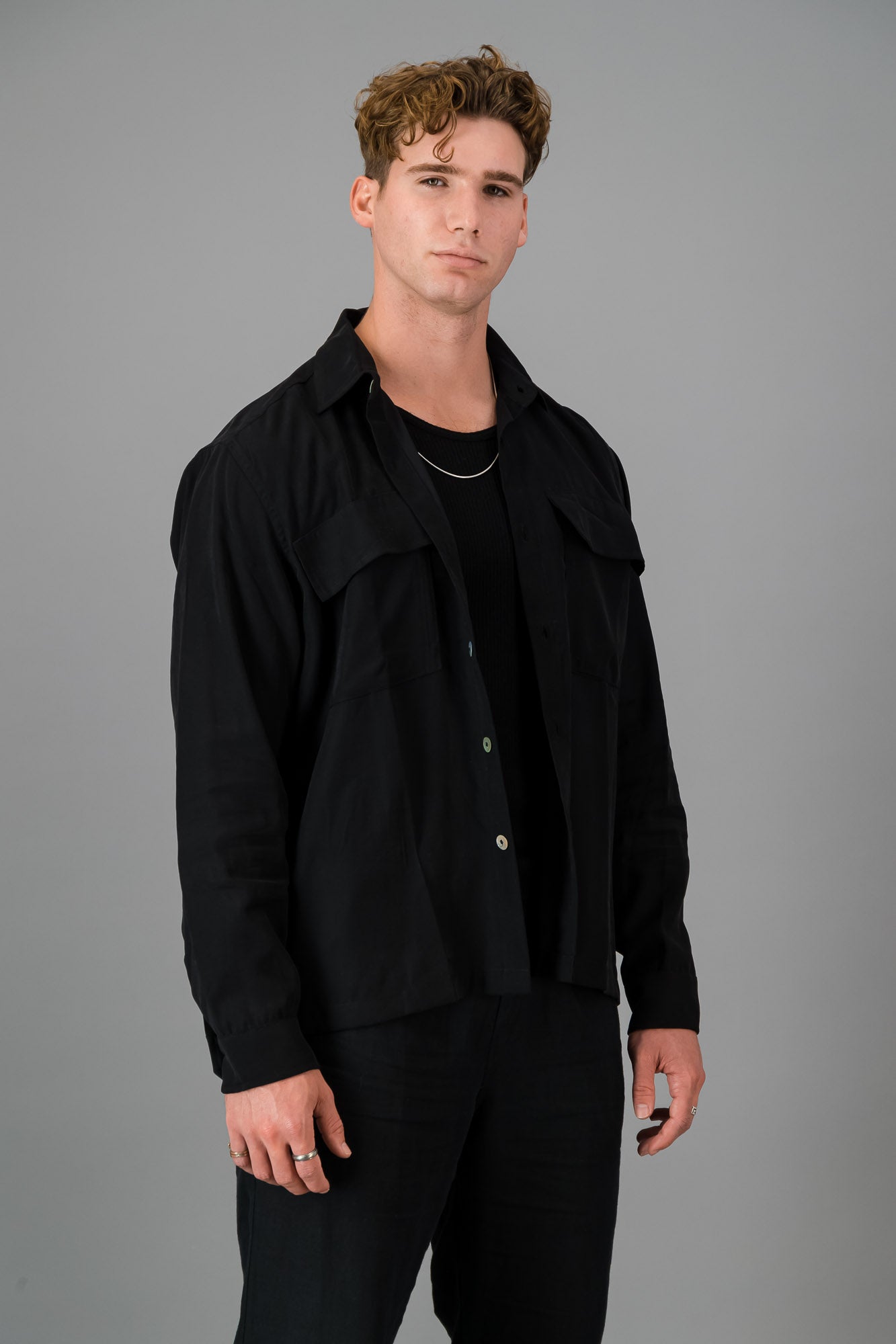 Overshirt Black Tencel