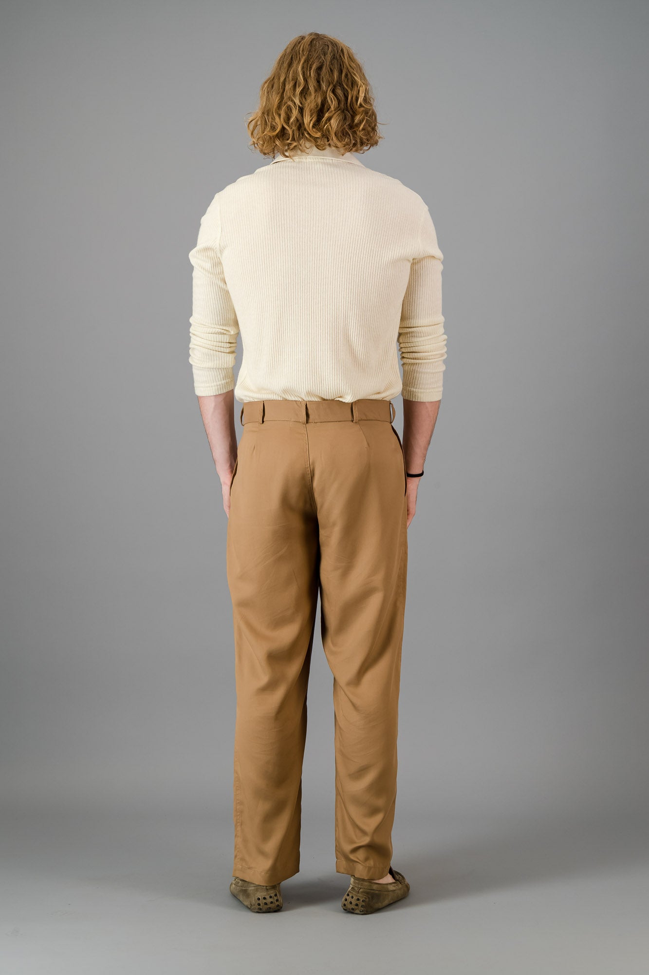 Polo Rayon-rich Rib Cream LS