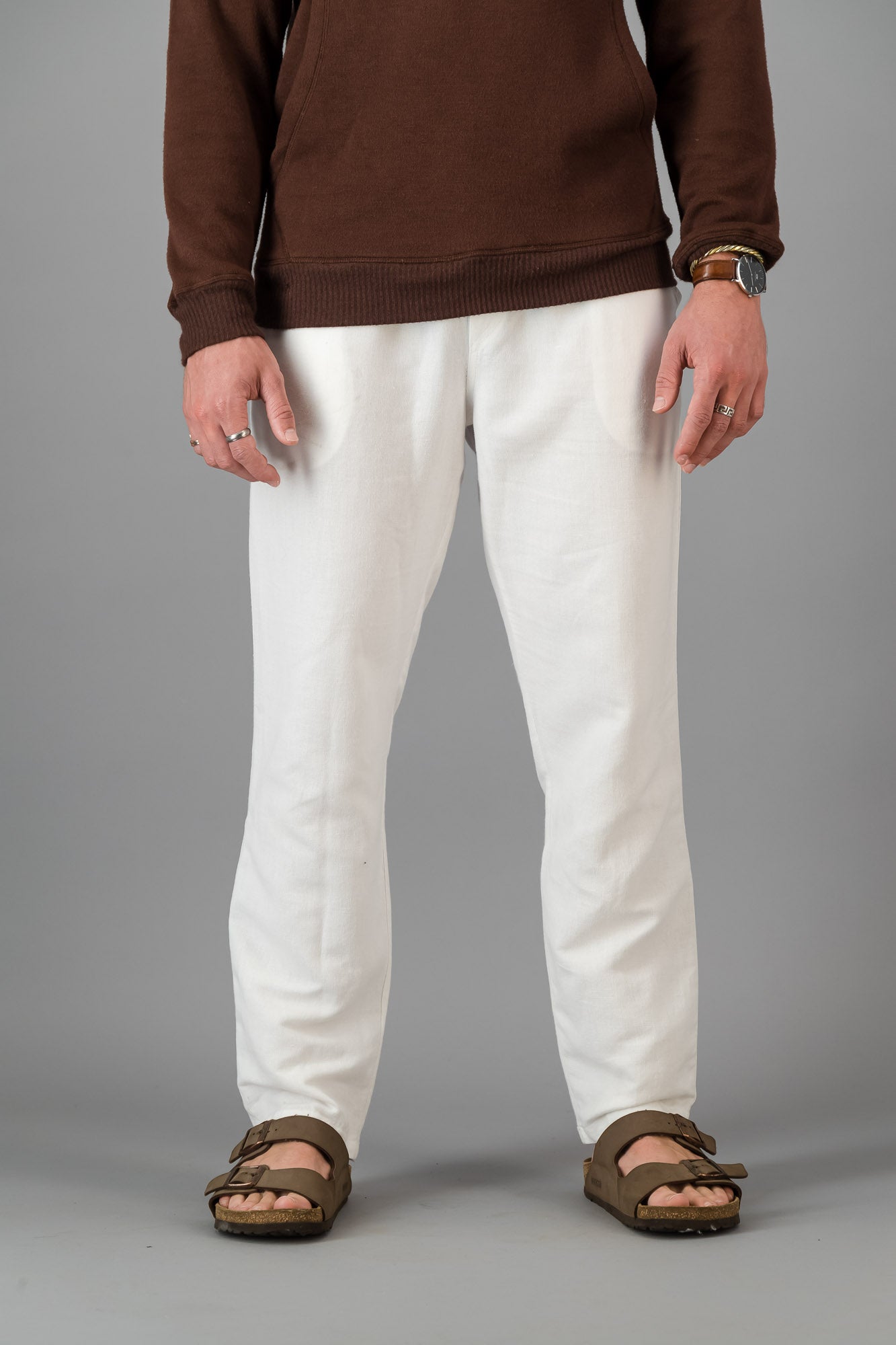 Linen Comfort Pants White