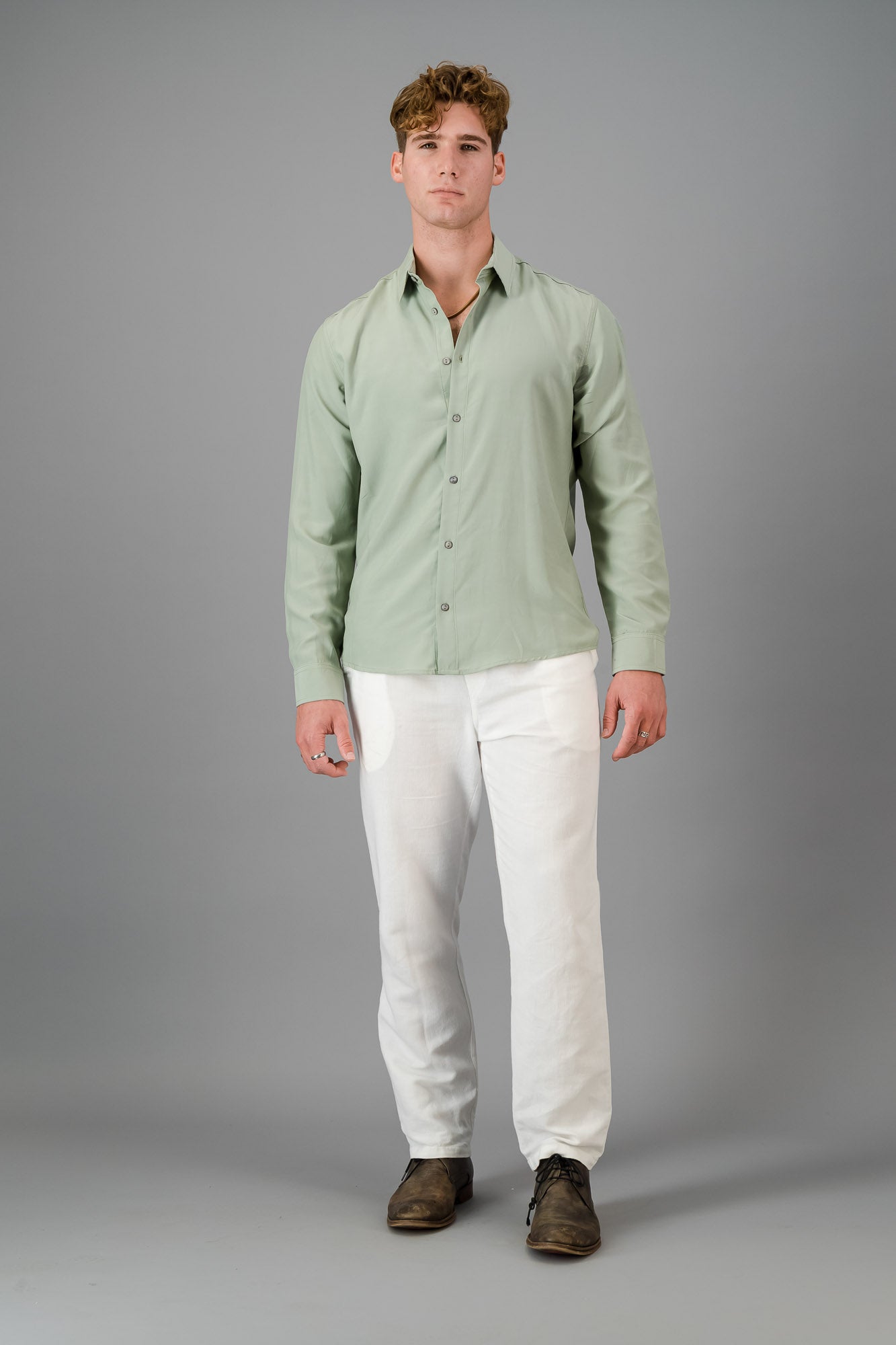 Viscose LS Shirt Sage