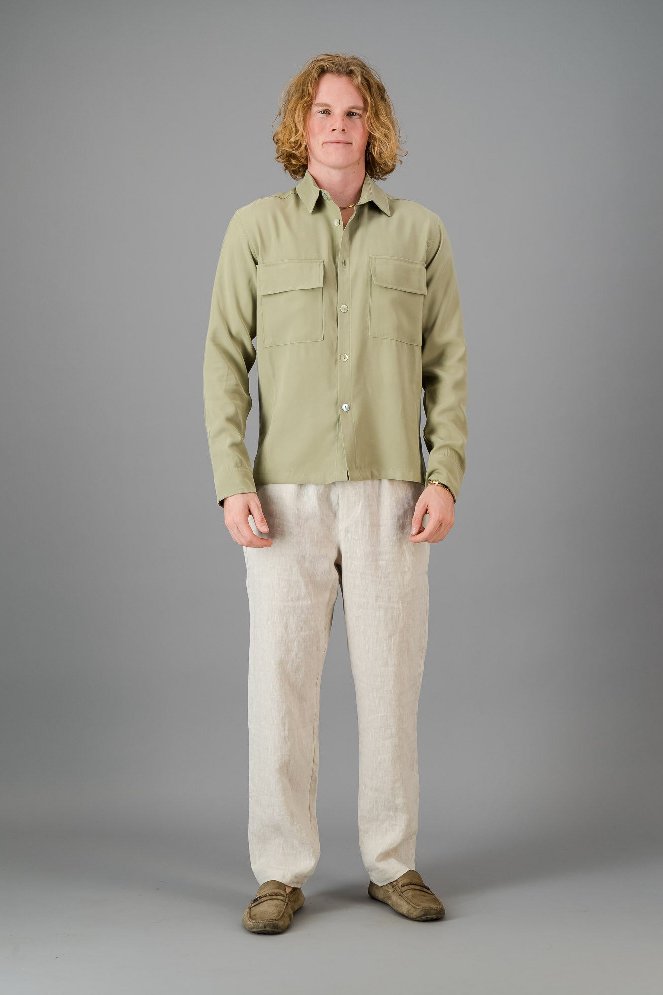 Overshirt Sage Tencel