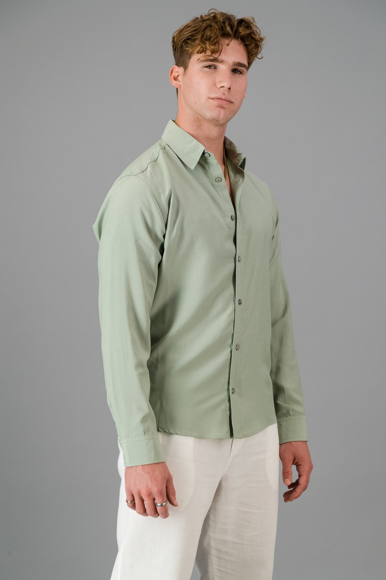 Viscose LS Shirt Sage