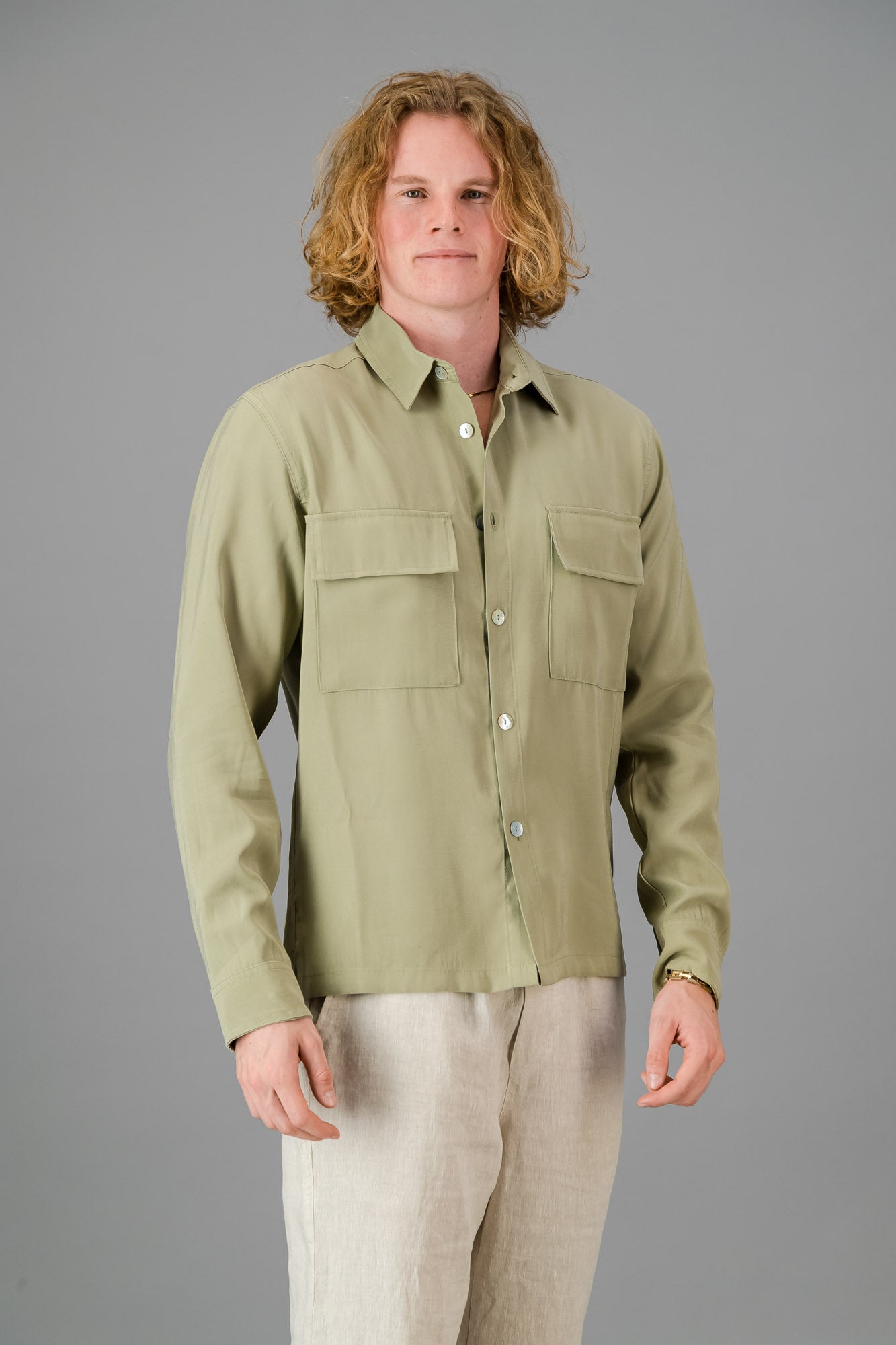 Overshirt Sage Tencel