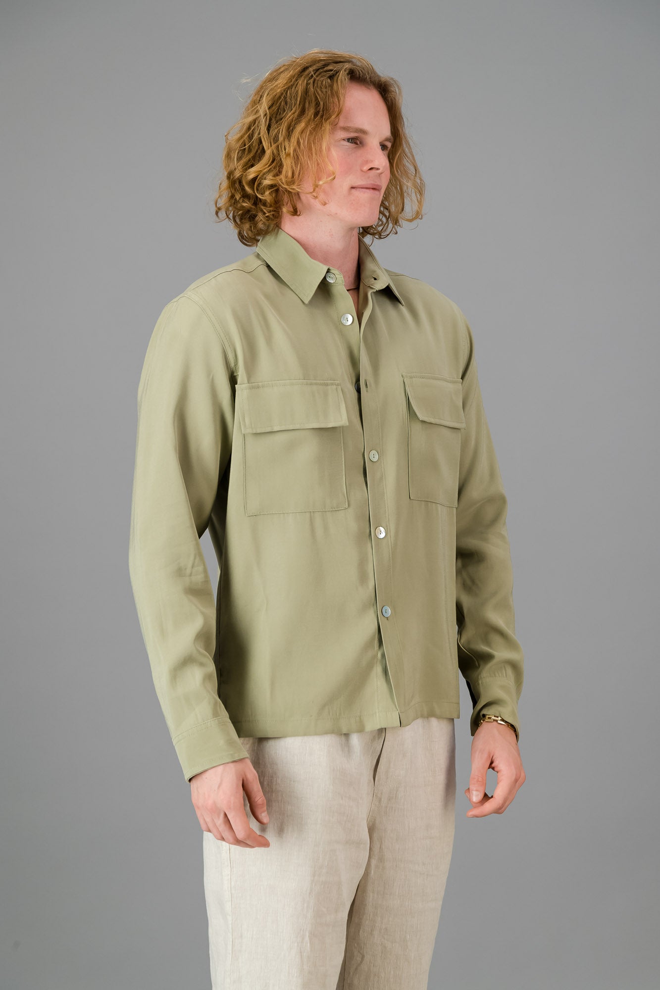 Overshirt Sage Tencel