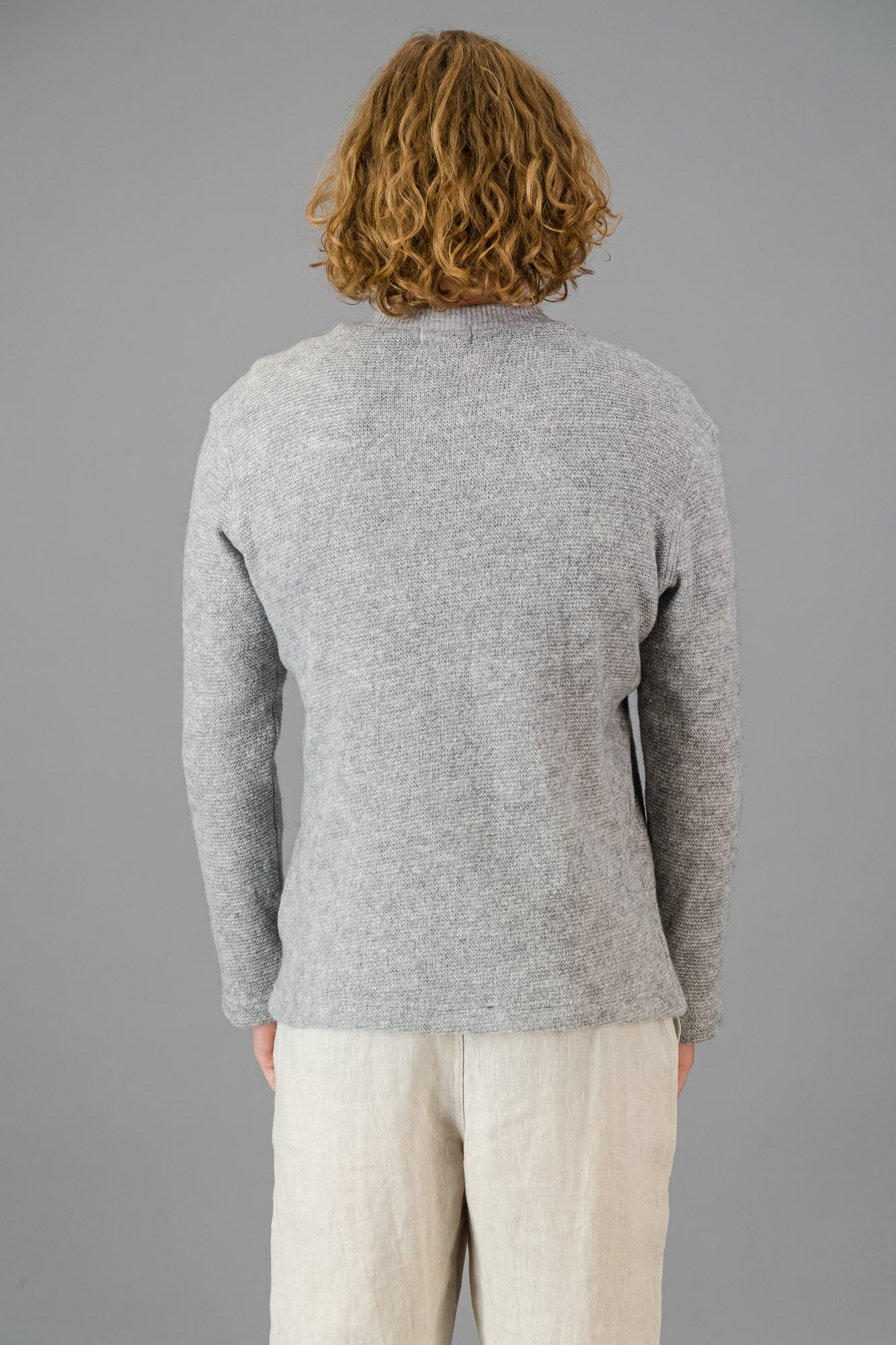 Jersey Knit Sweater Grey Marle