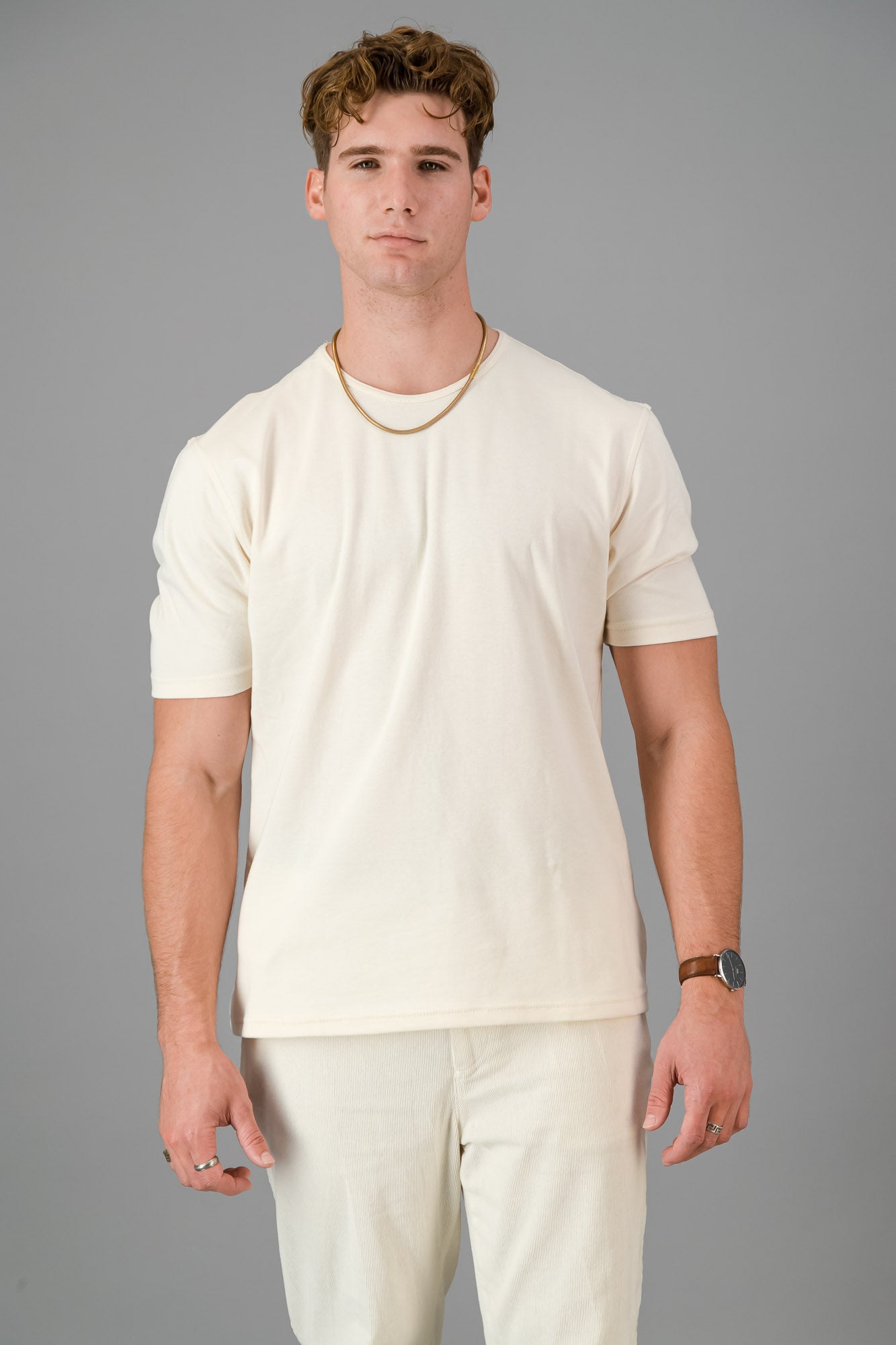 Cotton-Lycra T-Shirt Vanilla