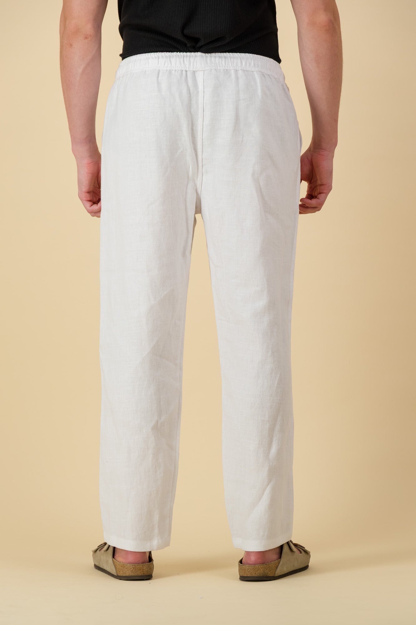 Linen Comfort Pants Pure White Twill