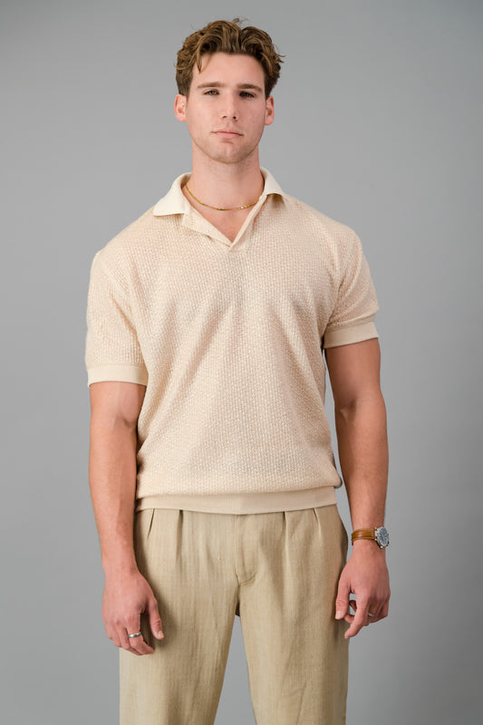 Polo Acrylic Knit Caramel SS