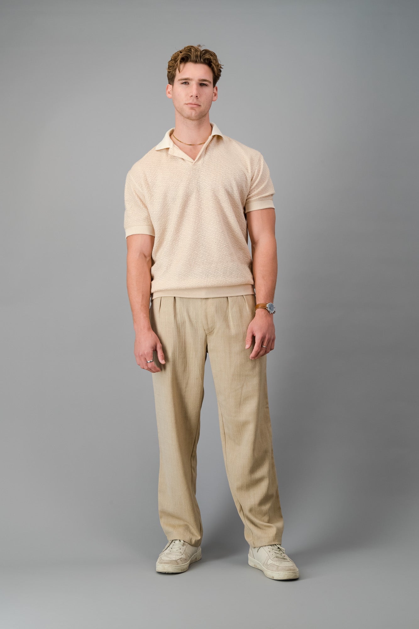 Polo Acrylic Knit Caramel SS