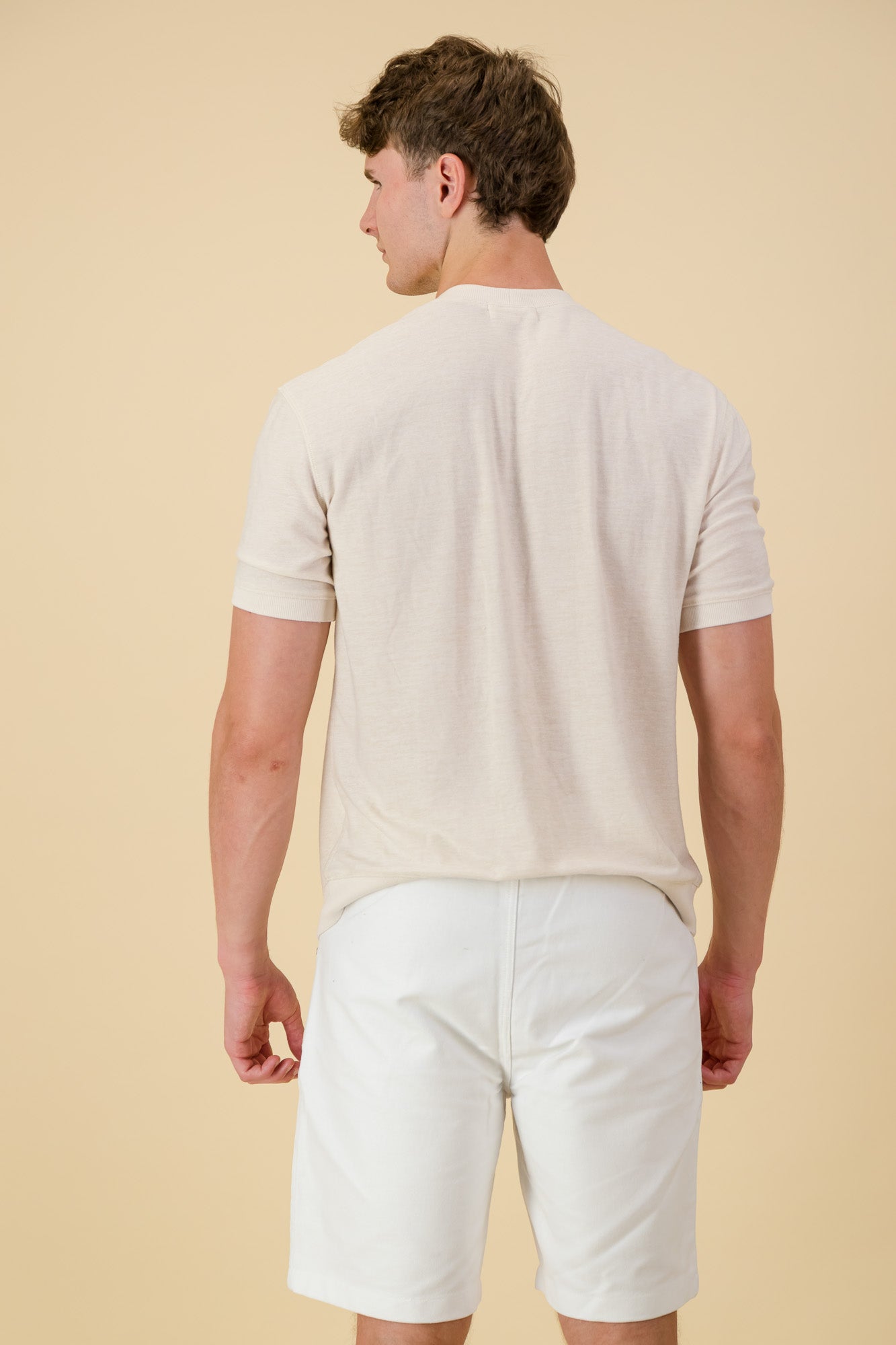 Rayon Knit Regular Fit T-Shirt Oat Melange