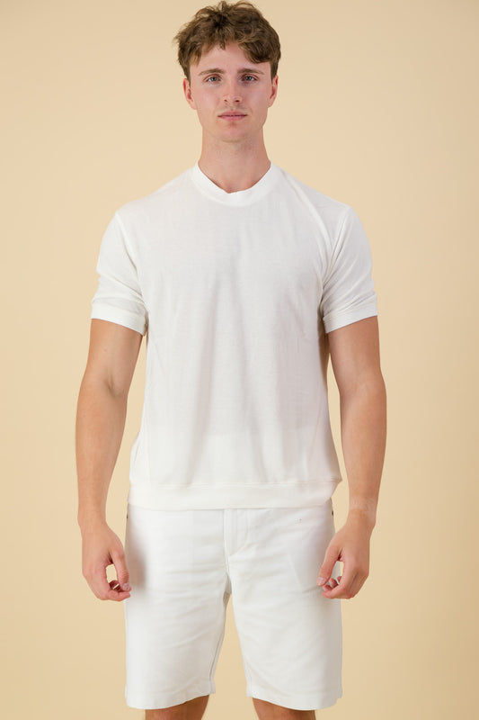 Rayon Knit Regular Fit T-Shirt White