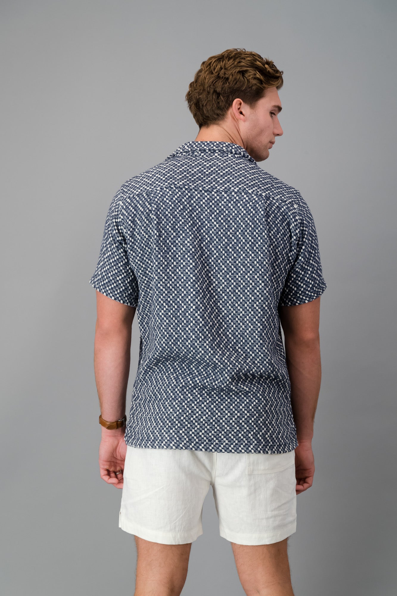 SS Shirt Cotton Hopsack Navy